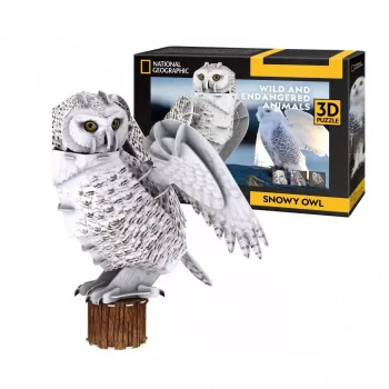 CubicFun 3D Puzzle NG Snow Owl 32 Pieces Animals Age 8+