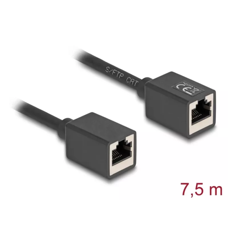 Networking cable DeLOCK 90334 RJ-45 Cat6a 7.5 m Black
