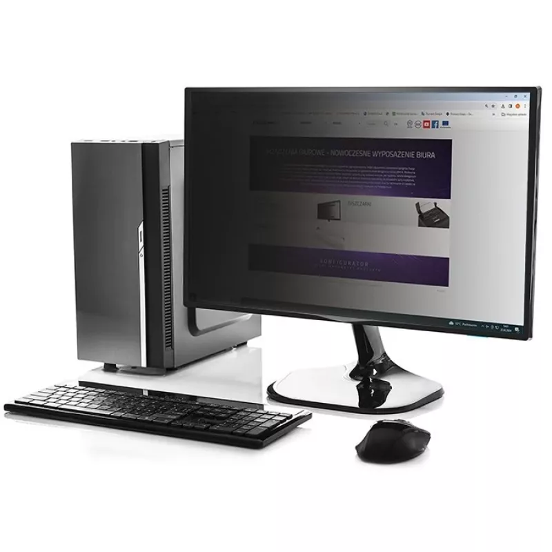 Privacy filter QOLTEC 51059 for 23.8 inch (60.5 cm) monitor, 527 x 296.9 mm, transparent