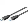 Wentronic Goobay USB 3.0 SuperSpeed Cable, Black, 0.5 m - USB 3.0-Plug (Type A) > USB 3.0-Plug (Type A) (95716)