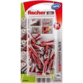 Fischer DuoPower 5 x 25 K NV Wall Plug 25 mm 534992 1 Set (534992)