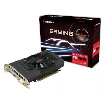 Graphics card BIOSTAR Radeon RX 550 4 GB GDDR5, 1100 MHz GPU, 6000 MHz memory, 128-bit, PCIe 3.0, single-fan