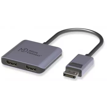 DisplayPort splitter MicroConnect MC-DP-2XDP — DisplayPort to 2x DisplayPort signal duplicator