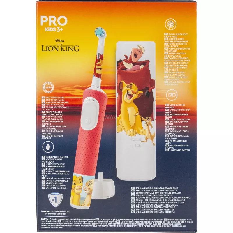 Vitality Pro 103 Kids König der Löwen, Electric Toothbrush Multicolor, With Travel Case