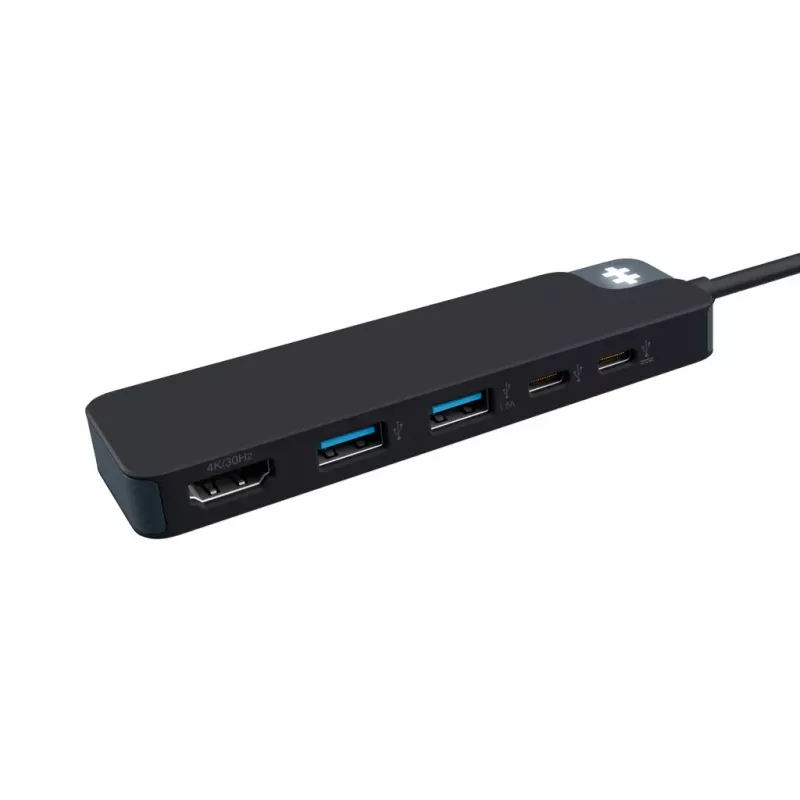 USB-C hub HYPER HD4101BKGL — 5-port (USB-C, USB 3.2 Gen1 Type-A, HDMI 4K), 5000 Mbit/s, Black