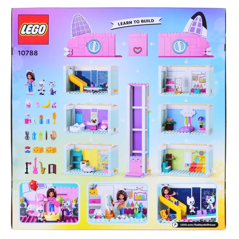 Construction toy LEGO Gabby's Dollhouse set 10788 — 498 pieces, 3 minifigures, for ages 4+