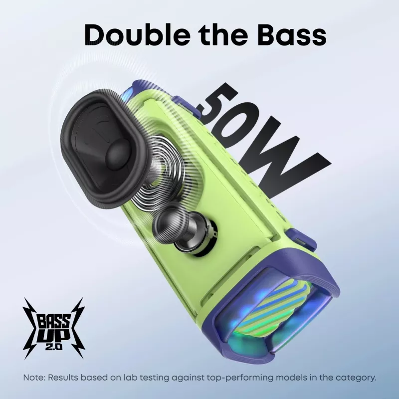 Portable speaker Anker Soundcore Boom 3i — 50W, Bluetooth, waterproof, green