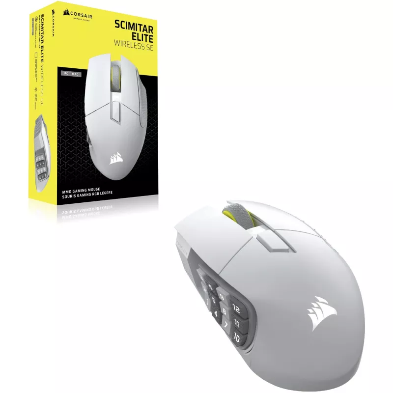 Corsair Scimitar Elite Wireless SE mouse Gaming Right-hand RF Wireless Bluetooth 33000 DPI