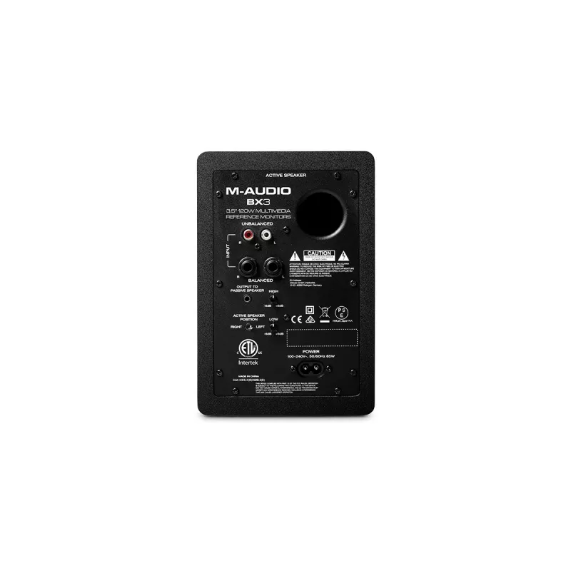 Studio Monitor Loudspeaker M-Audio BX3, Active Wired 50 W RMS, 80–22000 Hz, Black