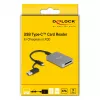 DeLOCK USB Type-C Card Reader CFexpress XQD Aluminium Grey 10000 Mbit/s