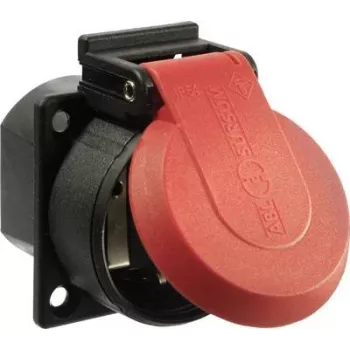 Socket AS Schwabe 45080 IP54 red — weatherproof power outlet for outdoor use