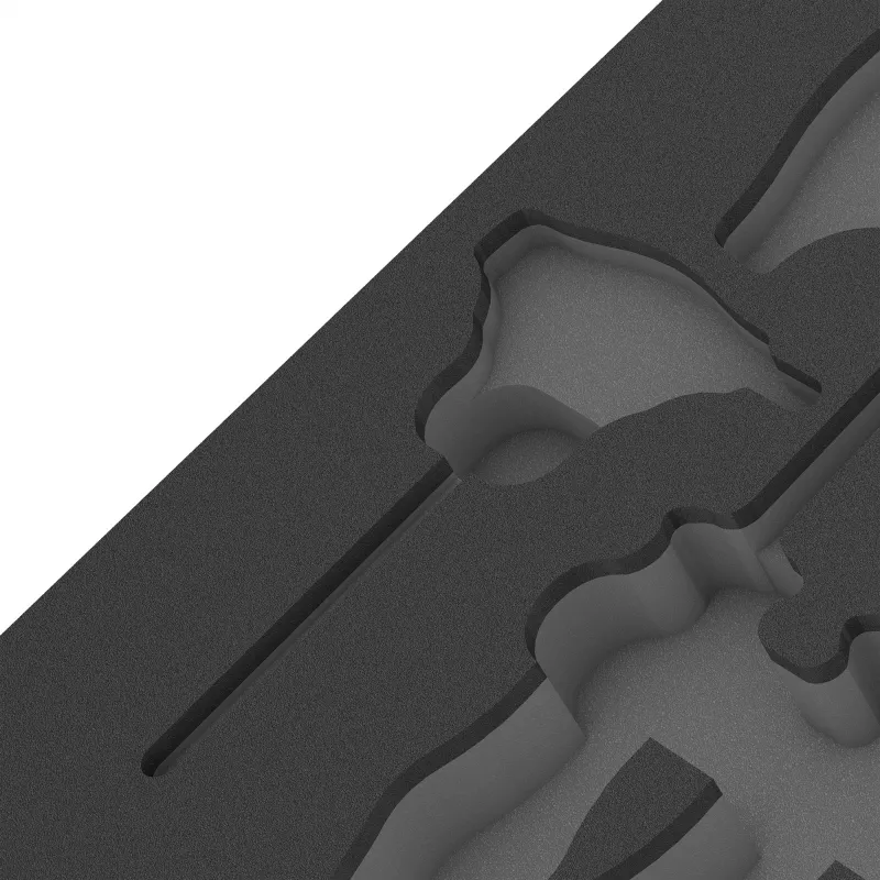 Foam Insert Wera 9813 for Hex Screwdriver Set — empty, black/grey