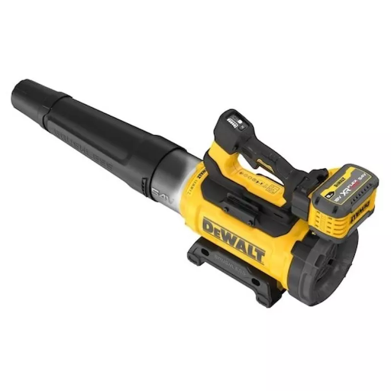 Handheld leaf blower DeWalt DCMBL777X1-QW — brushless motor, 21.5 m³/min, 258 km/h, 9 Ah battery, 3 speed settings, 3.2 kg