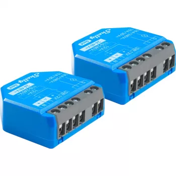 Smart switch Shelly 1 Gen4, wireless, 240 V AC, Bluetooth 5.0/Wi‑Fi/ ZigBee, plastic housing, 42×16×37 mm, pack of 2