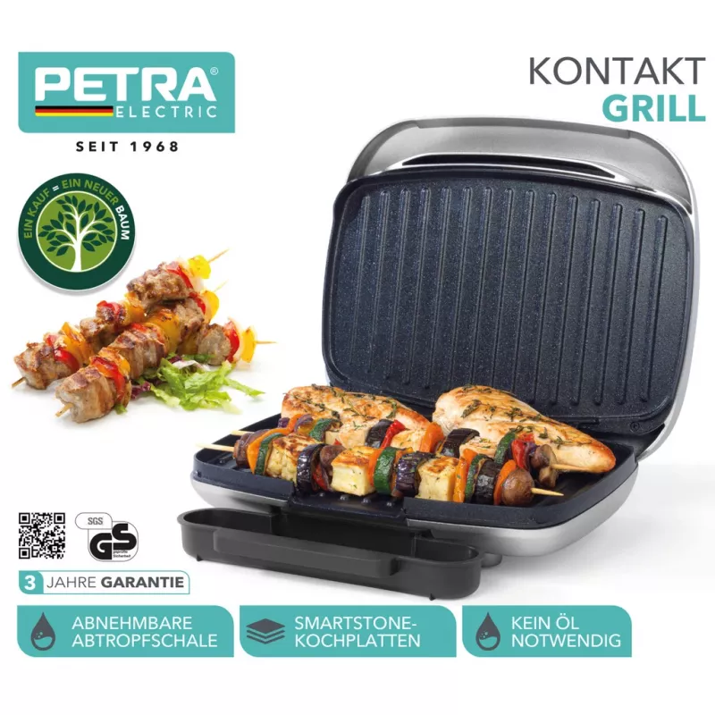 Electric healthy grill Petra PT5316HEVDEEU10 non-stick plate, countertop, indoor use