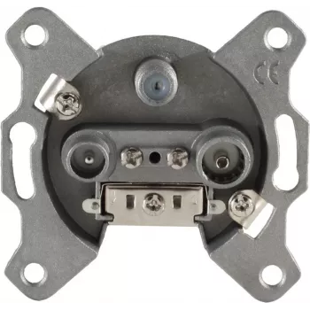 shiverpeaks ®-BASIC-S--Antenna Socket, BK+SAT, Through Socket (BS15-95002)