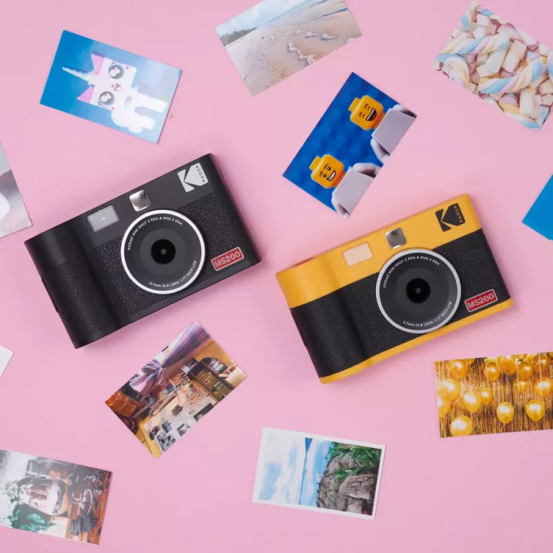 Instant camera Kodak Mini Shot 2 Era — portable instant photo camera with built-in printer, black