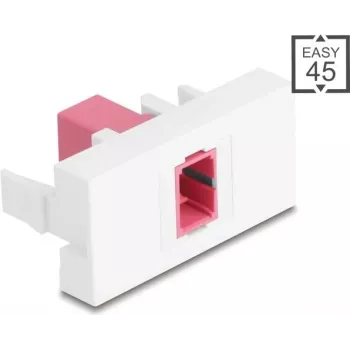 Patch panel module DELOCK 90895 — SC Simplex fiber adapter, violet/white