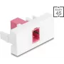 Patch panel module DELOCK 90895 — SC Simplex fiber adapter, violet/white