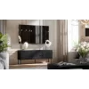 RTV 3D cabinet PALAZZO BIS 151x40x60 black matt