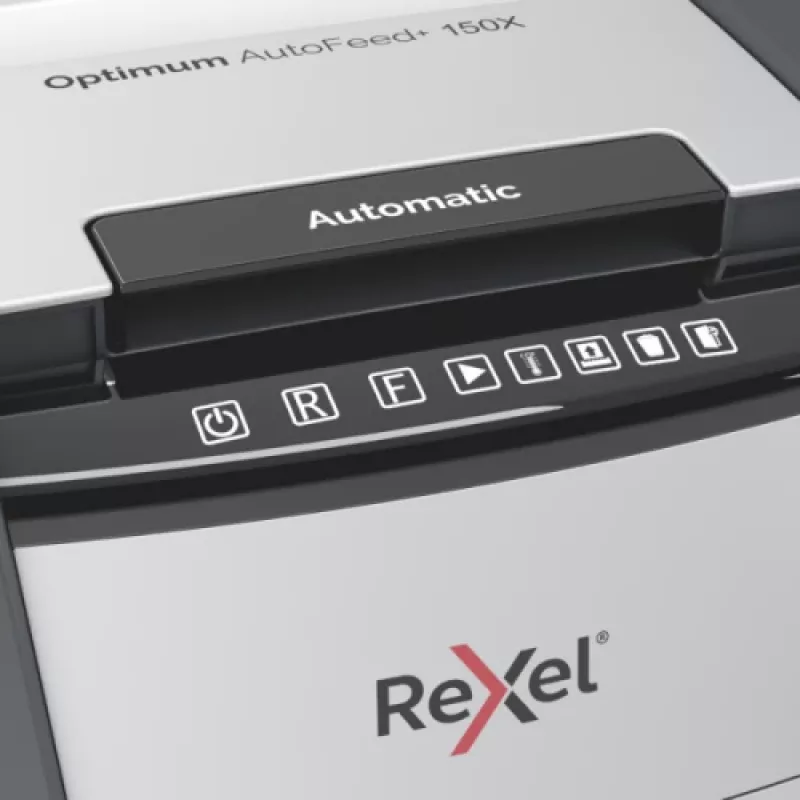 Rexel Optimum AutoFeed+ 150X Automatic Cross Cut Paper Shredder P4