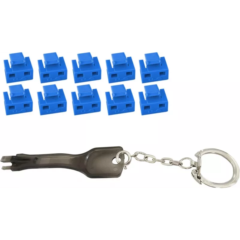 Port blocker ShiverPeaks 08-01034 RJ-45 Blue Network Security