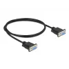 Serial Cable DeLOCK 86608 Black 1m RS-232 Sub-D9