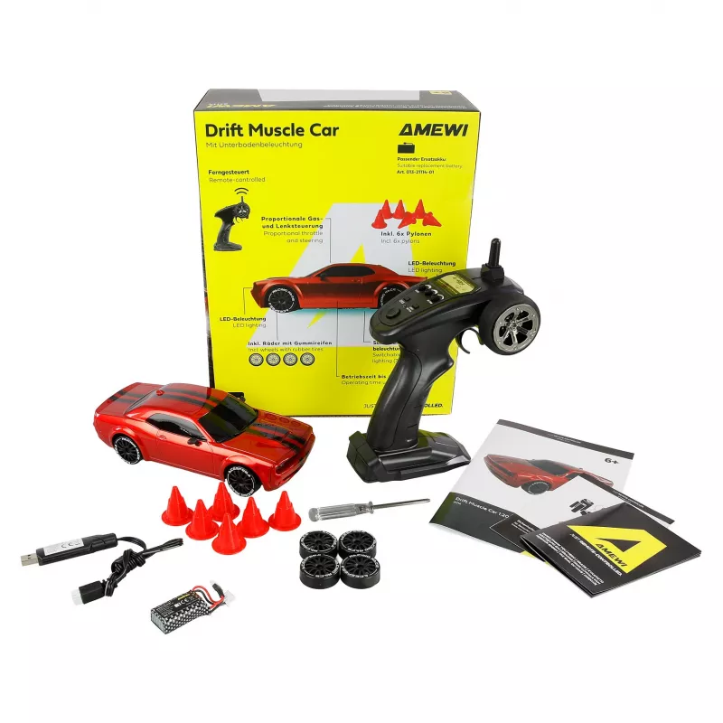 Amewi Drift Muscle Car 4WD 1 20 RTR Red (21114)
