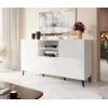 ABETO chest of drawers 150x42x82 white glossy