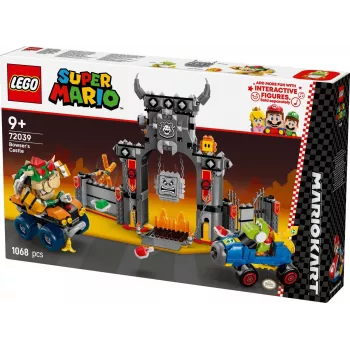 Construction toy LEGO set 72039 Super Mario Bowser's Fortress with Mario Kart, interactive playset