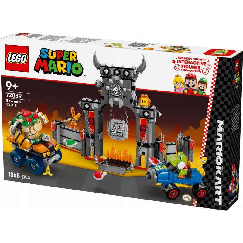Construction toy LEGO set 72039 Super Mario Bowser's Fortress with Mario Kart, interactive playset