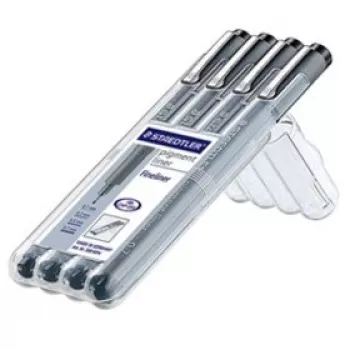 Fineliner Staedtler pigment liner 308 Black 4 pc(s)