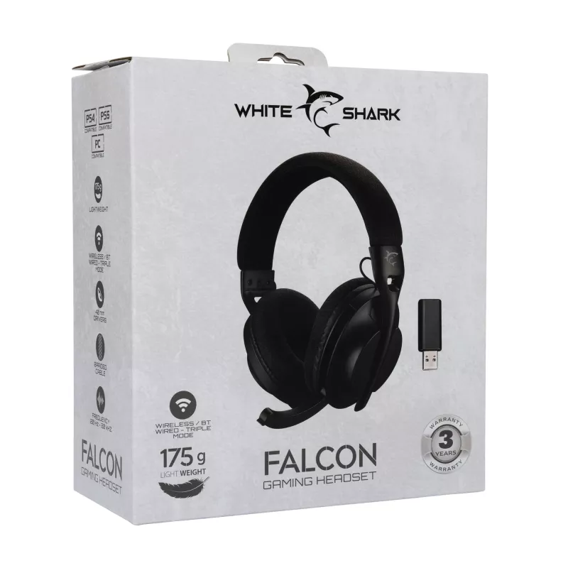 Headphones White Shark WGH-2441 Falcon Black