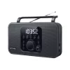 Portable radio muse M-091 R — FM/AM, LCD display, AC or AA/D battery power, rotary volume, 1.1 kg, black