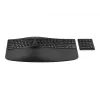 HP 960 Ergonomic Wireless Keyboard, Full-size (100%), Wireless, RF Wireless + Bluetooth, Membrane, Black