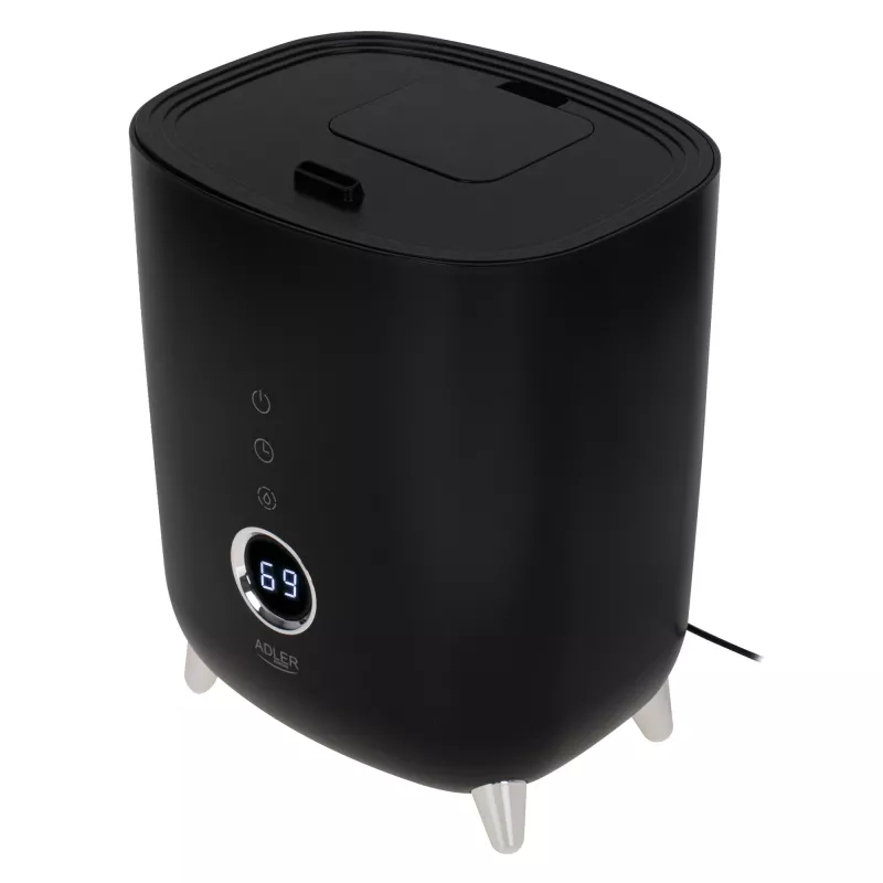 Adler | AD 7972 | Humidifier | 23 W | Water tank capacity 4 L | Suitable for rooms up to 35 m2 | Ultrasonic | Humidification capacity 150-300 ml/hr | Black
