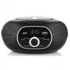 Portable CD player JVC RD‑E221B — black, CD/MP3, cassette deck, USB playback, FM radio, AUX, battery/AC power