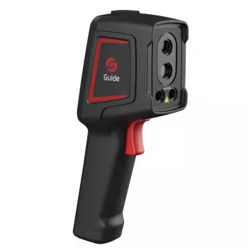 Thermal imaging camera Guide Sensmart E1+ — 120×90 px thermal sensor, 240×180 px max, 2.4 inch LCD, Wi‑Fi, IP54, -20–550°C
