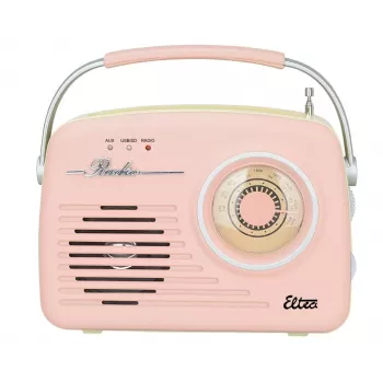 Retro tabletop radio Eltra LUIZA RETRO SP-11 with MP3, USB and SD card support, pink