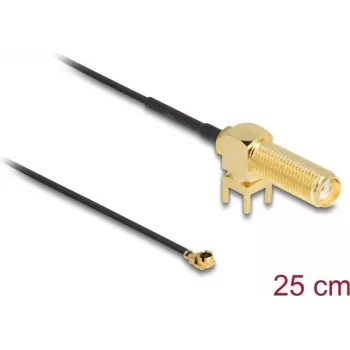 Coaxial Cable DeLOCK 12035 0.25m RP-SMA I-PEX MHF1 Black
