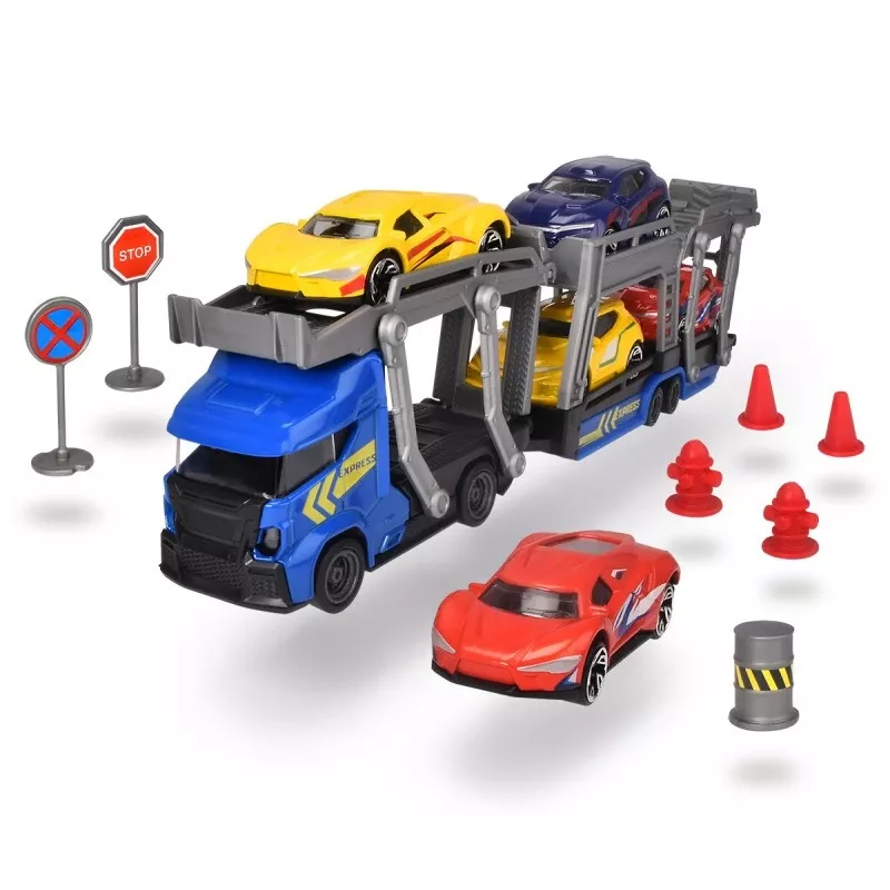 Mechanical toy set Dickie City Set 203745012 with vehicles and accessories