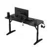 Gaming desk huzaro Hero 3.6 — rectangular 1400×600 mm, height adjustable 560–790 mm, black, H-legs, 15 mm top