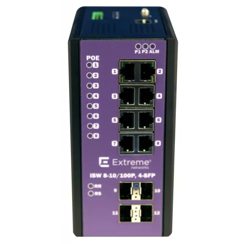 Extreme 8-PORT POE+ Gigabit W/ 4-PORT Sfp Operating Temperature -40C - +75C