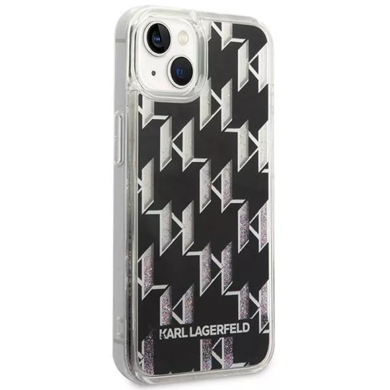 Karl Lagerfeld KLHCP14MLMNMK iPhone 14 Plus 6.7 hardcase black / black Liquid Glitter Monogram