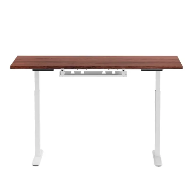Adjustable Height Table Up Up Bjorn White, Table top M Dark Walnut