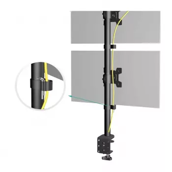 Maclean support TV 13-27 Pollici MC-966 (Table, 27), Monitor Stand, Black