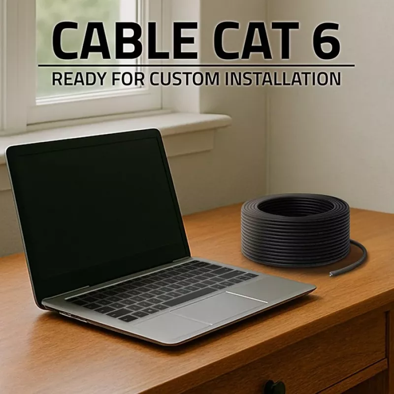 Ethernet patch cord cable QOLTEC CAT6 UTP, 50 m, black
