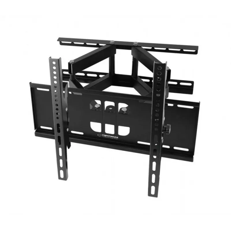 Wall TV mount Esperanza TITAN for 26–70 inch (66–177.8 cm), tilt ±15°, swivel 120°, VESA up to 400×400, max load 55 kg, black