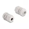 Cable gland M12 DELOCK grey plastic pack of 10