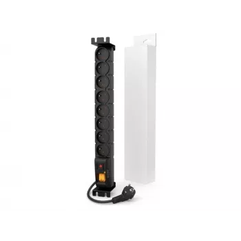 HSK Data ACAR S8 FA 19-inch Rack Surge Protector, 8x 230V, 3m, Black